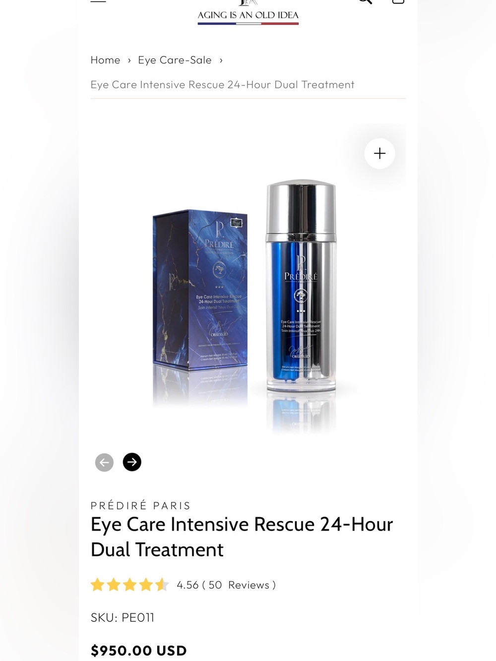 New Predire Paris Eye Care Intensive Rescue Dual Treatment  — Blue - Picture 3 of 16
